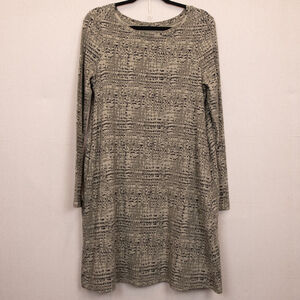 Pact Revive green long sleeve swing dress-L